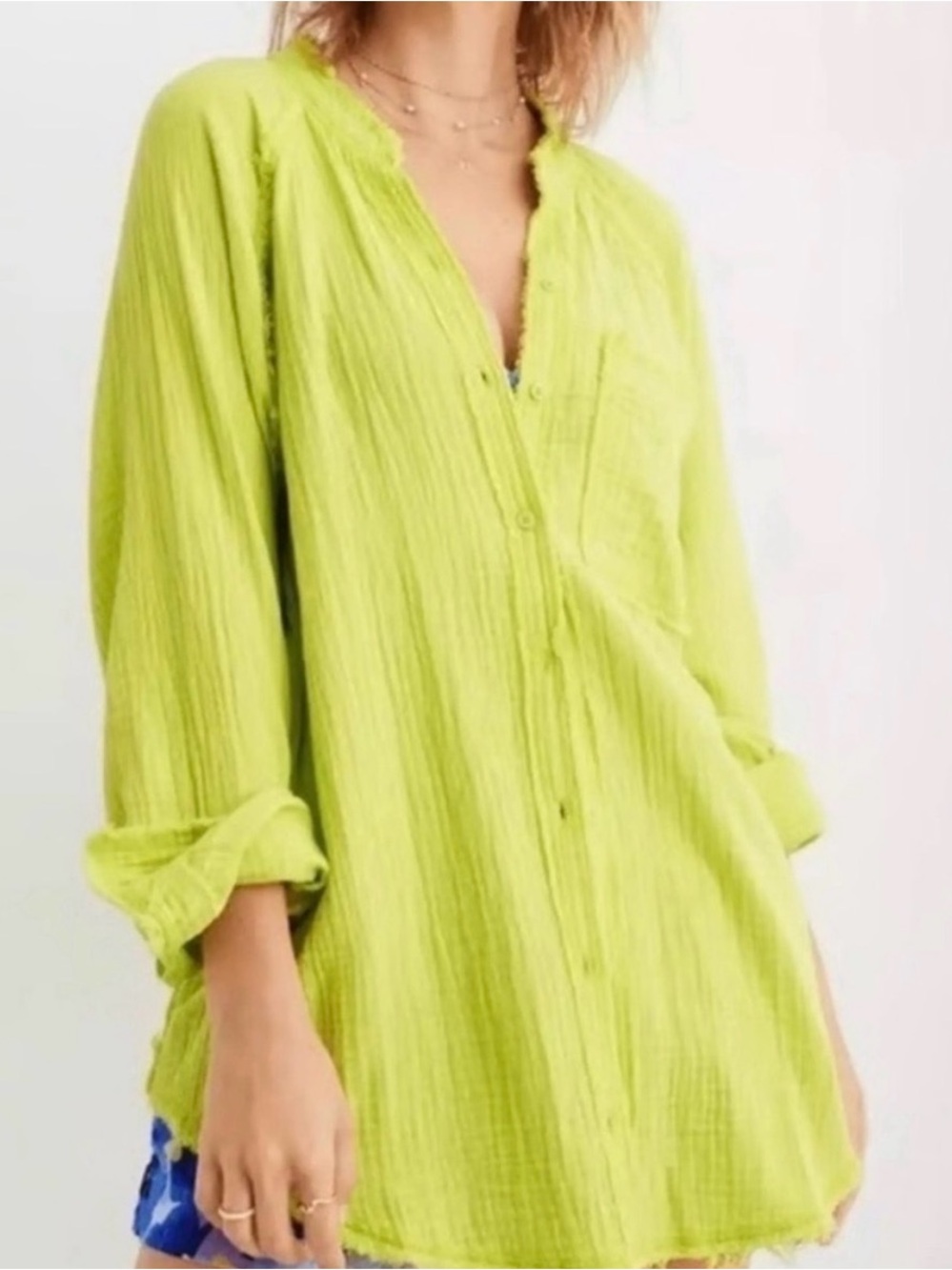 aerie Neon Lime Gauzy Coverup